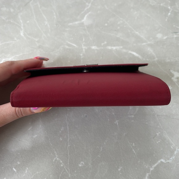 Prada RARE Red Nylon Logo Oversized Trifold Wallet - Picture 6 of 17